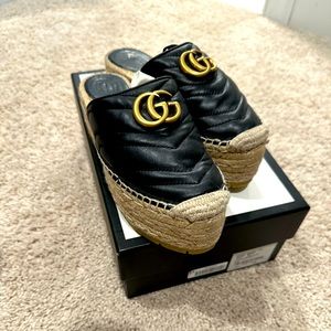 Gucci platform espadrilles size 35.5